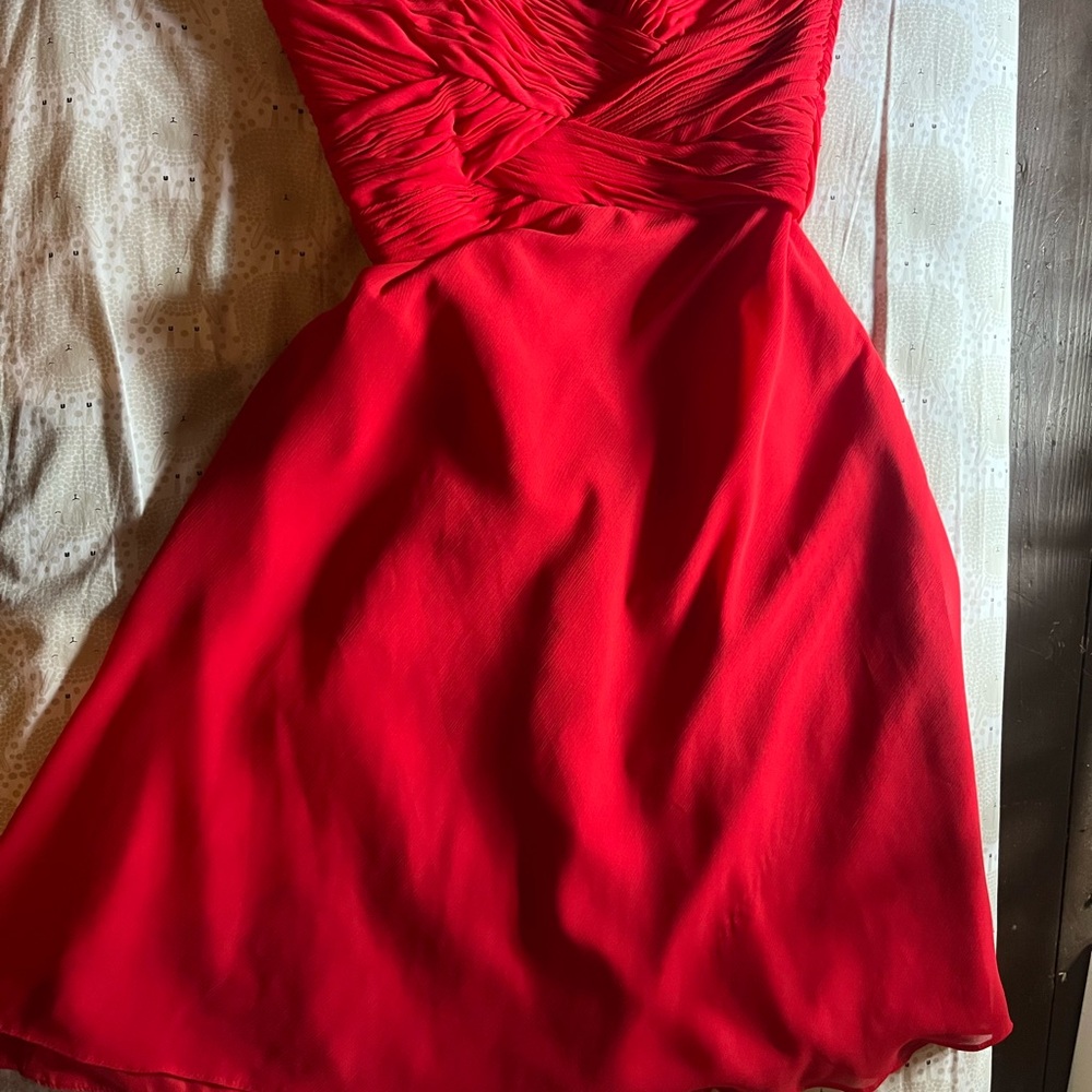 Elegant Red Strapless Dress